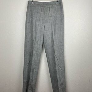 Anne Klein Gray Heathered Wool Blend Slack Pants Size 10 EUC